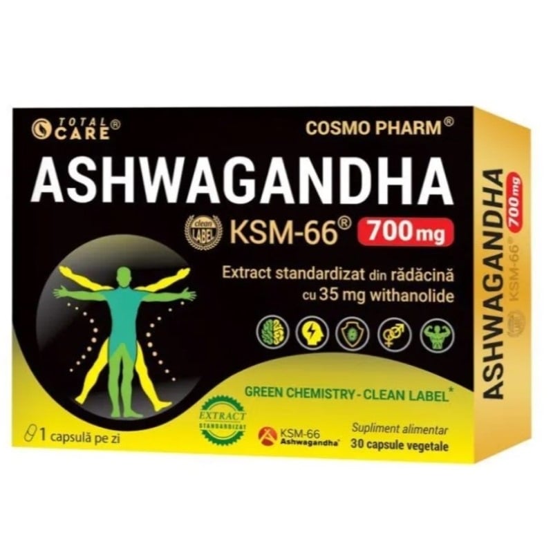 Ashwaganda KSM-66 700 mg, 30 capsule, Cosmo Pharm Ashwaganda KSM-66 700 mg, 30 capsule, Cosmo Pharm