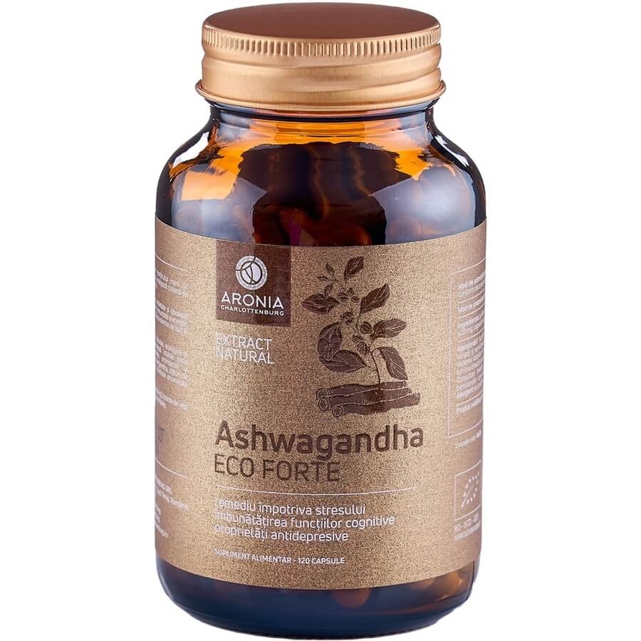 Ashwagandha Eco Forte, 120 capsule, Aronia Charlottenburg Ashwagandha Eco Forte, 120 capsule, Aronia Charlottenburg