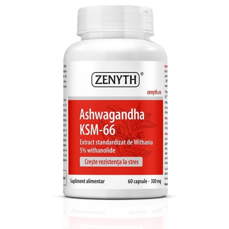 Ashwaghanda KSM-66 300 mg, 60 capsule, Zenyth Ashwaghanda KSM-66 300 mg, 60 capsule, Zenyth
