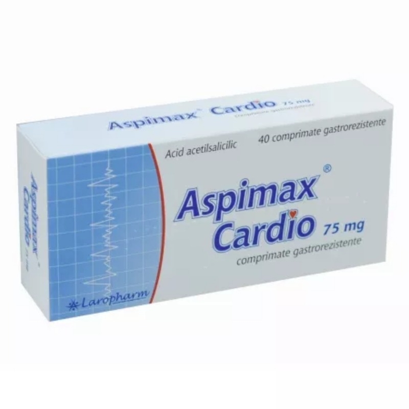 Aspimax Cardio, 75 mg, 40 comprimate, Laropharm Aspimax Cardio, 75 mg, 40 comprimate, Laropharm