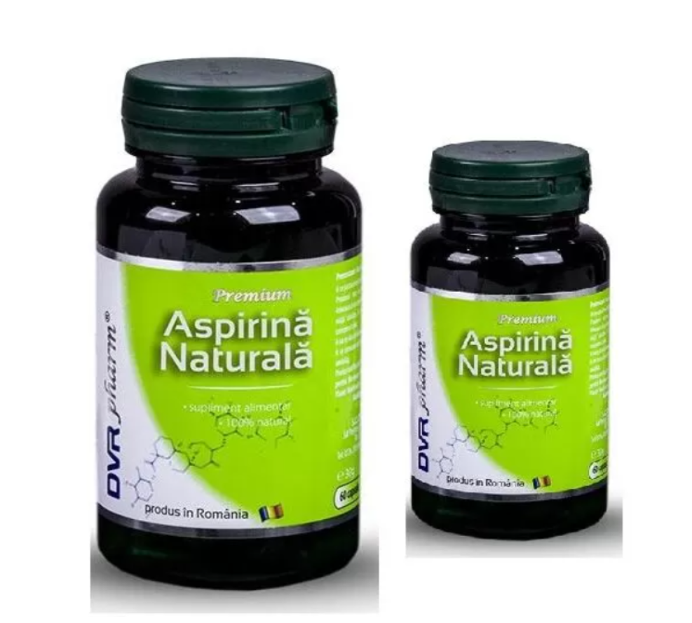 DVR Pharm - Aspirina Naturala pachet 60caps + 30caps DVR Pharm - Aspirina Naturala pachet 60caps + 30caps