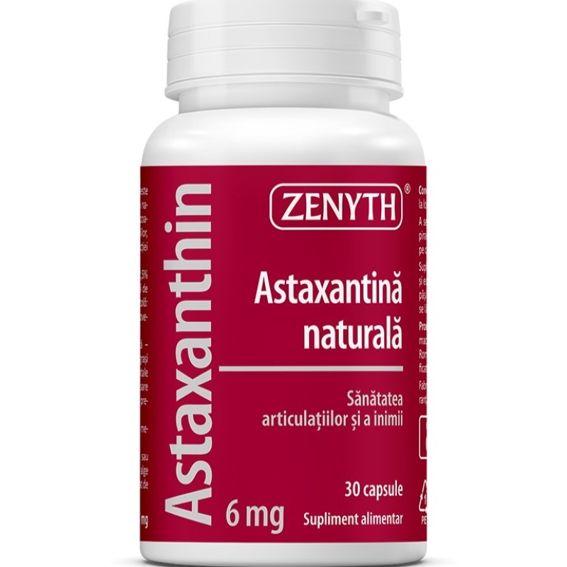 Astaxanthina naturala, 6 mg, 30 capsule, Zenyth Astaxanthina naturala, 6 mg, 30 capsule, Zenyth