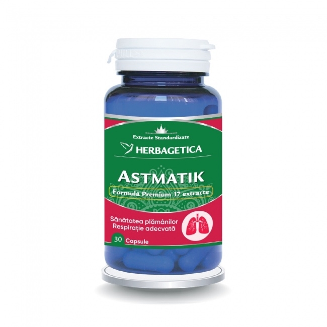Astmatik, 30 capsule, Herbagetica Astmatik, 30 capsule, Herbagetica