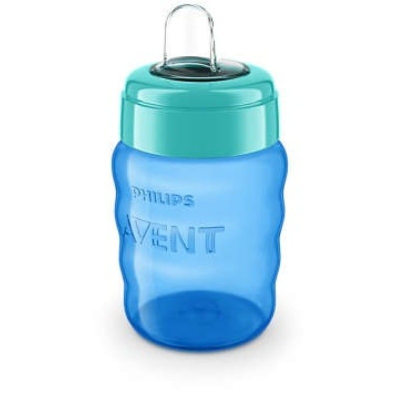 Cana cu tetina de formare pentru baieti SCF553/05, 260ml, Avent Cana cu tetina de formare pentru baieti SCF553/05, 260ml, Avent