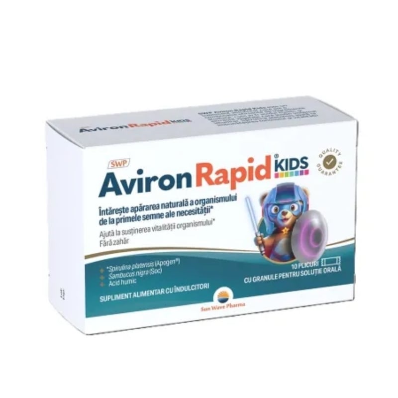 Aviron Rapid Kids, 10 plicuri, Sun Wave Pharma Aviron Rapid Kids, 10 plicuri, Sun Wave Pharma