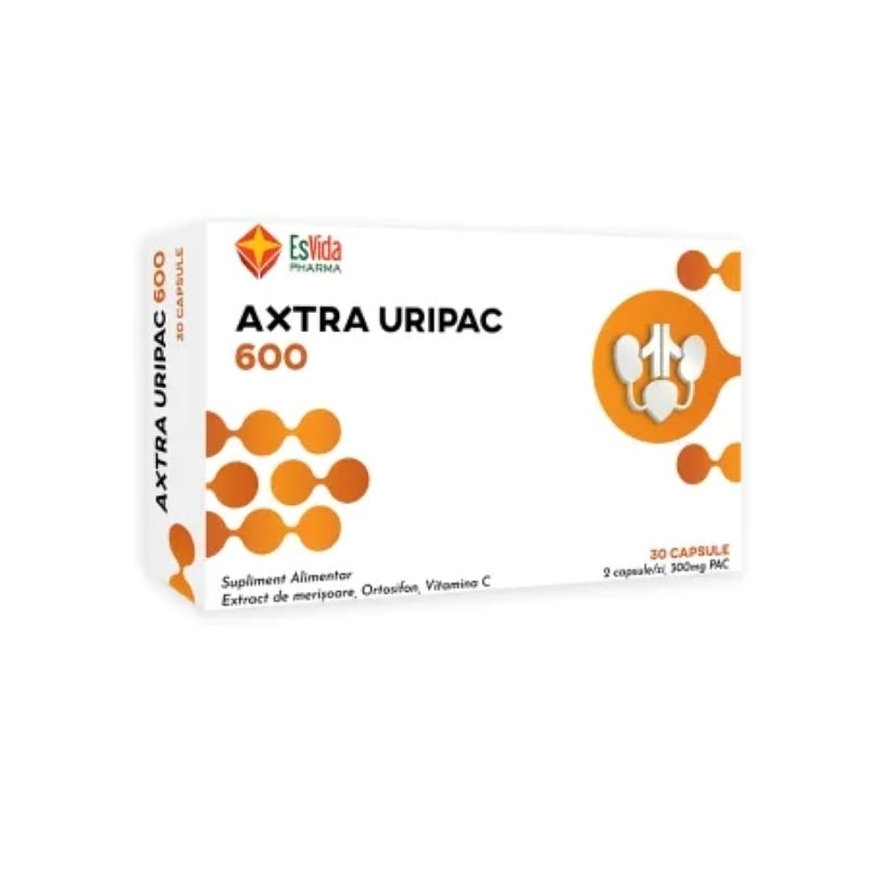 Axtra Uripac 600, 30 capsule, Esvida Pharma Axtra Uripac 600, 30 capsule, Esvida Pharma