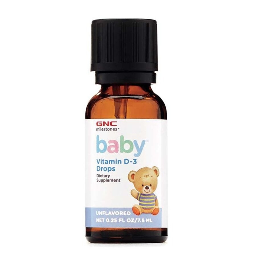 Picaturi cu Vitamina D3 Baby Milestones, 7.5 ml, GNC Picaturi cu Vitamina D3 Baby Milestones, 7.5 ml, GNC