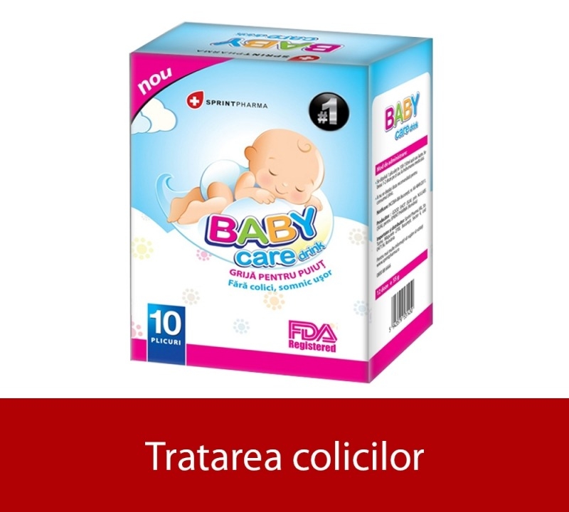 Baby Care Drink plicuri anti-colici, 10 plicuri, Sprint Pharma Baby Care Drink plicuri anti-colici, 10 plicuri, Sprint Pharma