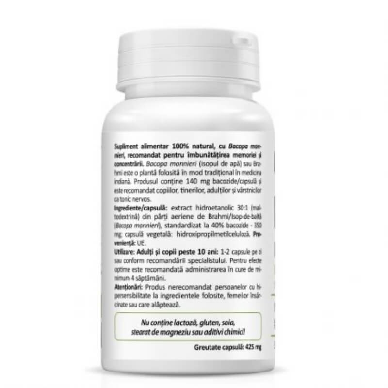 Bacopa monnieri, 30 capsule vegetale, Zenyth Bacopa monnieri, 30 capsule vegetale, Zenyth