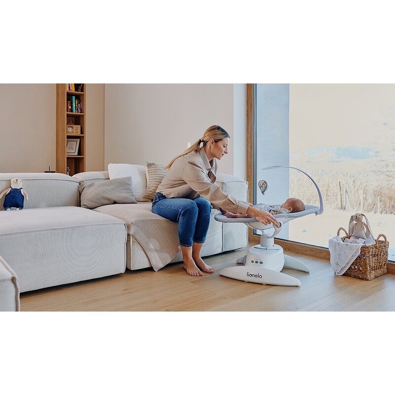 Balansoar, Lionelo, Iris, 2 in 1, Rotire 360 grade, Electric, Cu 3 moduri de leganare, Cu 5 trepte de viteza, Cu 3 pozitii de inclinare, 12 melodii, Silentios, Pana la 9 kg, Bej Balansoar, Lionelo, Iris, 2 in 1, Rotire 360 grade, Electric, Cu 3 moduri de leganare, Cu 5 trepte de viteza, Cu 3 pozitii de inclinare, 12 melodii, Silentios, Pana la 9 kg, Bej