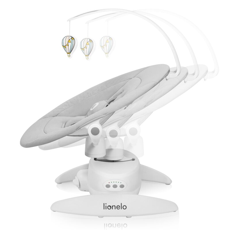 Balansoar, Lionelo, Iris, 2 in 1, Rotire 360 grade, Electric, Cu 3 moduri de leganare, Cu 5 trepte de viteza, Cu 3 pozitii de inclinare, Pana la 9 kg, Gri Balansoar, Lionelo, Iris, 2 in 1, Rotire 360 grade, Electric, Cu 3 moduri de leganare, Cu 5 trepte de viteza, Cu 3 pozitii de inclinare, Pana la 9 kg, Gri