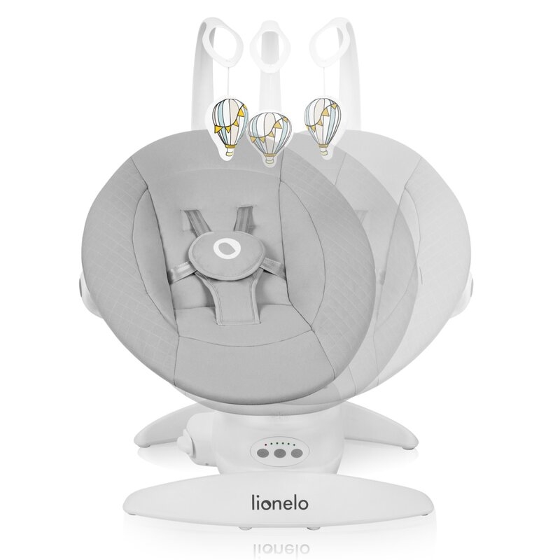 Balansoar, Lionelo, Iris, 2 in 1, Rotire 360 grade, Electric, Cu 3 moduri de leganare, Cu 5 trepte de viteza, Cu 3 pozitii de inclinare, Pana la 9 kg, Gri Balansoar, Lionelo, Iris, 2 in 1, Rotire 360 grade, Electric, Cu 3 moduri de leganare, Cu 5 trepte de viteza, Cu 3 pozitii de inclinare, Pana la 9 kg, Gri