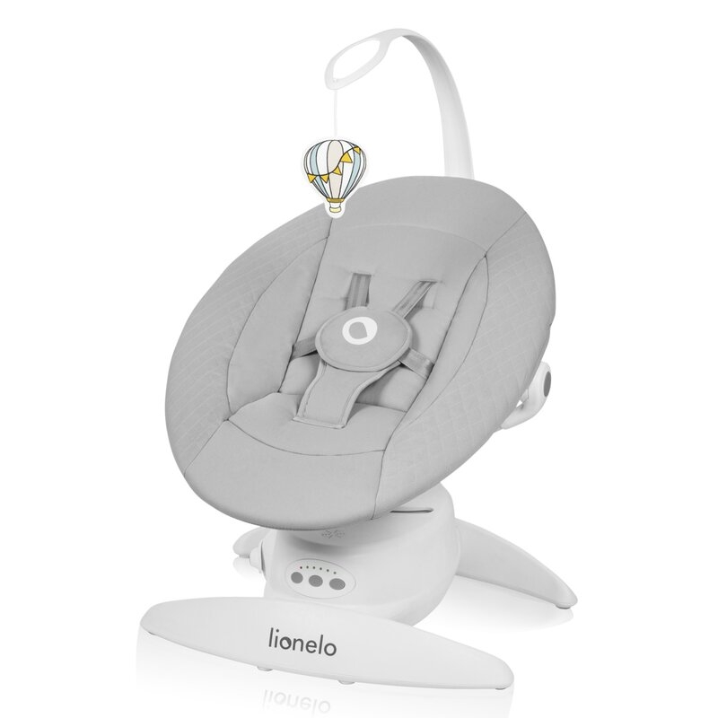 Balansoar, Lionelo, Iris, 2 in 1, Rotire 360 grade, Electric, Cu 3 moduri de leganare, Cu 5 trepte de viteza, Cu 3 pozitii de inclinare, Pana la 9 kg, Gri Balansoar, Lionelo, Iris, 2 in 1, Rotire 360 grade, Electric, Cu 3 moduri de leganare, Cu 5 trepte de viteza, Cu 3 pozitii de inclinare, Pana la 9 kg, Gri