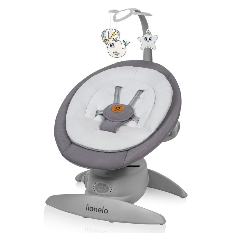 Balansoar, Lionelo, Mell, 2 in 1, Rotire 360 grade, Electric, Cu 3 moduri de leganare, Cu 5 trepte de viteza, Cu 3 pozitii de inclinare, Cu timer, 12 melodii si 2 sunete ale naturii, Pana la 9 kg, Gri Balansoar, Lionelo, Mell, 2 in 1, Rotire 360 grade, Electric, Cu 3 moduri de leganare, Cu 5 trepte de viteza, Cu 3 pozitii de inclinare, Cu timer, 12 melodii si 2 sunete ale naturii, Pana la 9 kg, Gri