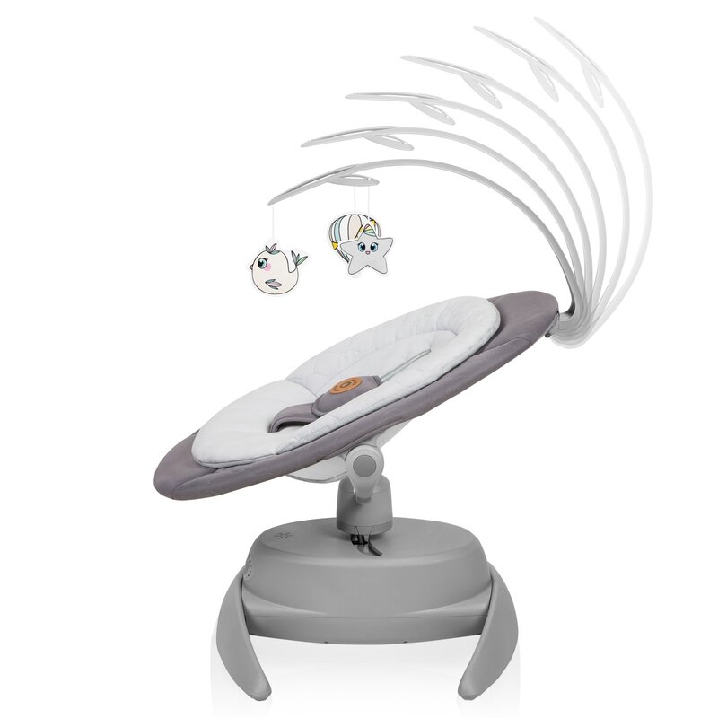 Balansoar, Lionelo, Mell, 2 in 1, Rotire 360 grade, Electric, Cu 3 moduri de leganare, Cu 5 trepte de viteza, Cu 3 pozitii de inclinare, Cu timer, 12 melodii si 2 sunete ale naturii, Pana la 9 kg, Gri Balansoar, Lionelo, Mell, 2 in 1, Rotire 360 grade, Electric, Cu 3 moduri de leganare, Cu 5 trepte de viteza, Cu 3 pozitii de inclinare, Cu timer, 12 melodii si 2 sunete ale naturii, Pana la 9 kg, Gri