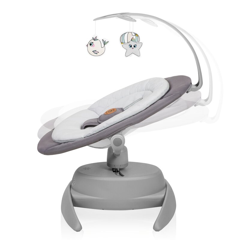 Balansoar, Lionelo, Mell, 2 in 1, Rotire 360 grade, Electric, Cu 3 moduri de leganare, Cu 5 trepte de viteza, Cu 3 pozitii de inclinare, Cu timer, 12 melodii si 2 sunete ale naturii, Pana la 9 kg, Gri Balansoar, Lionelo, Mell, 2 in 1, Rotire 360 grade, Electric, Cu 3 moduri de leganare, Cu 5 trepte de viteza, Cu 3 pozitii de inclinare, Cu timer, 12 melodii si 2 sunete ale naturii, Pana la 9 kg, Gri