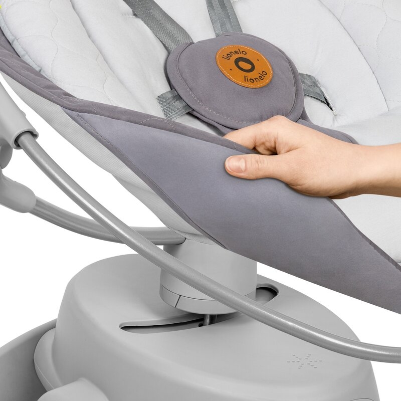 Balansoar, Lionelo, Mell, 2 in 1, Rotire 360 grade, Electric, Cu 3 moduri de leganare, Cu 5 trepte de viteza, Cu 3 pozitii de inclinare, Cu timer, 12 melodii si 2 sunete ale naturii, Pana la 9 kg, Gri Balansoar, Lionelo, Mell, 2 in 1, Rotire 360 grade, Electric, Cu 3 moduri de leganare, Cu 5 trepte de viteza, Cu 3 pozitii de inclinare, Cu timer, 12 melodii si 2 sunete ale naturii, Pana la 9 kg, Gri