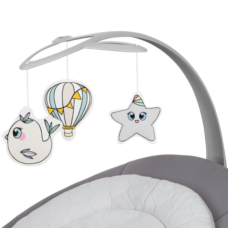 Balansoar, Lionelo, Mell, 2 in 1, Rotire 360 grade, Electric, Cu 3 moduri de leganare, Cu 5 trepte de viteza, Cu 3 pozitii de inclinare, Cu timer, 12 melodii si 2 sunete ale naturii, Pana la 9 kg, Gri Balansoar, Lionelo, Mell, 2 in 1, Rotire 360 grade, Electric, Cu 3 moduri de leganare, Cu 5 trepte de viteza, Cu 3 pozitii de inclinare, Cu timer, 12 melodii si 2 sunete ale naturii, Pana la 9 kg, Gri
