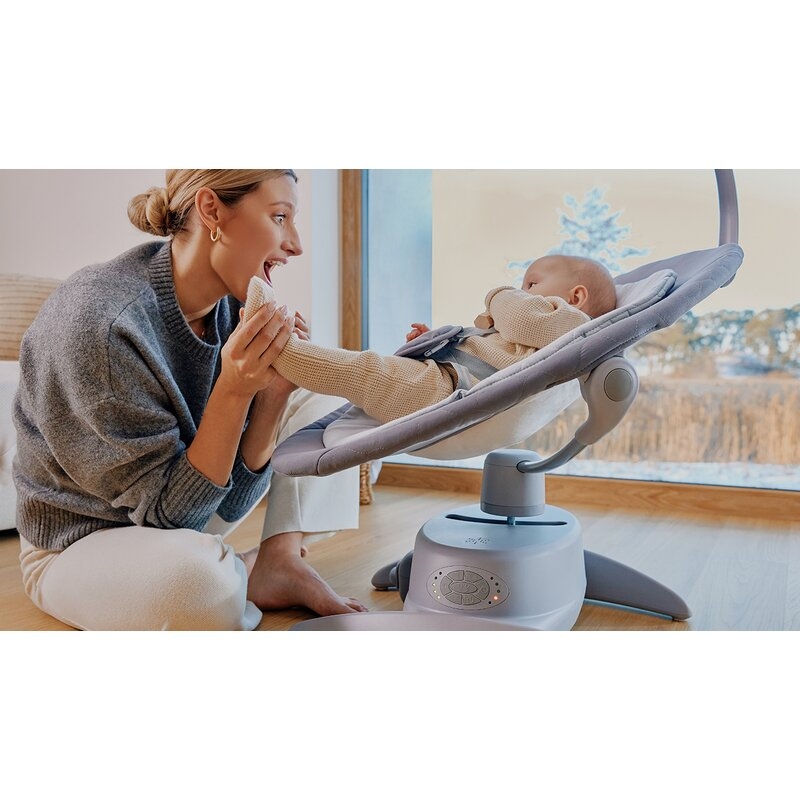 Balansoar, Lionelo, Mell, 2 in 1, Rotire 360 grade, Electric, Cu 3 moduri de leganare, Cu 5 trepte de viteza, Cu 3 pozitii de inclinare, Cu timer, 12 melodii si 2 sunete ale naturii, Pana la 9 kg, Gri Balansoar, Lionelo, Mell, 2 in 1, Rotire 360 grade, Electric, Cu 3 moduri de leganare, Cu 5 trepte de viteza, Cu 3 pozitii de inclinare, Cu timer, 12 melodii si 2 sunete ale naturii, Pana la 9 kg, Gri