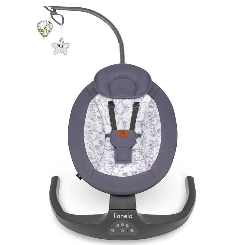 Balansoar si sezlong, Lionelo, Ralf, 2 in 1, Electric, Cu telecomanda si cablu USB, Cu miscare laterala de balansare si 5 niveluri diferite de viteza, Cu 12 melodii, Gri/Alb Balansoar si sezlong, Lionelo, Ralf, 2 in 1, Electric, Cu telecomanda si cablu USB, Cu miscare laterala de balansare si 5 niveluri diferite de viteza, Cu 12 melodii, Gri/Alb