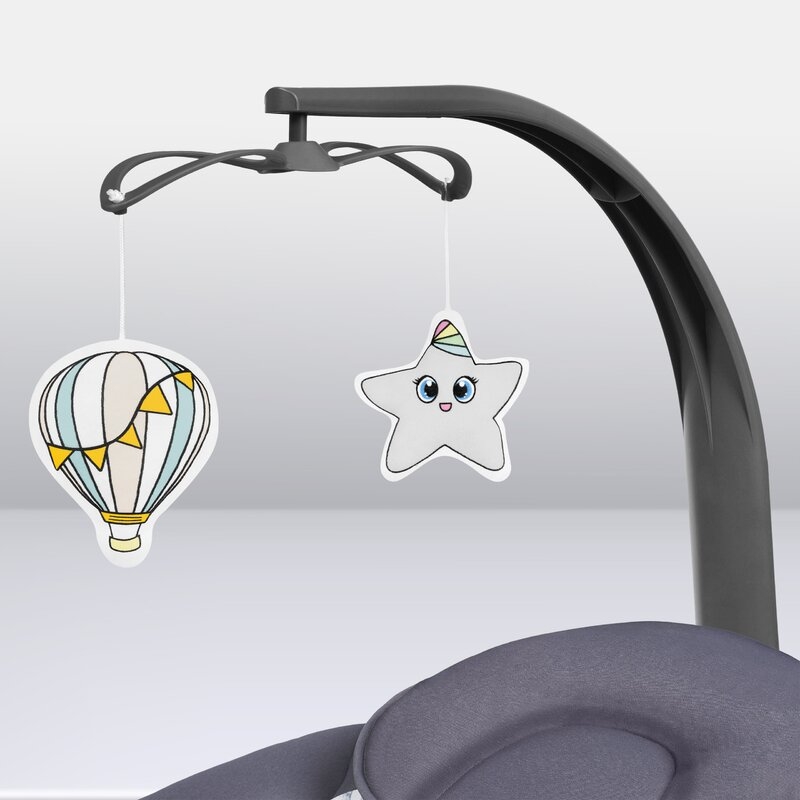 Balansoar si sezlong, Lionelo, Ralf, 2 in 1, Electric, Cu telecomanda si cablu USB, Cu miscare laterala de balansare si 5 niveluri diferite de viteza, Cu 12 melodii, Gri/Alb Balansoar si sezlong, Lionelo, Ralf, 2 in 1, Electric, Cu telecomanda si cablu USB, Cu miscare laterala de balansare si 5 niveluri diferite de viteza, Cu 12 melodii, Gri/Alb