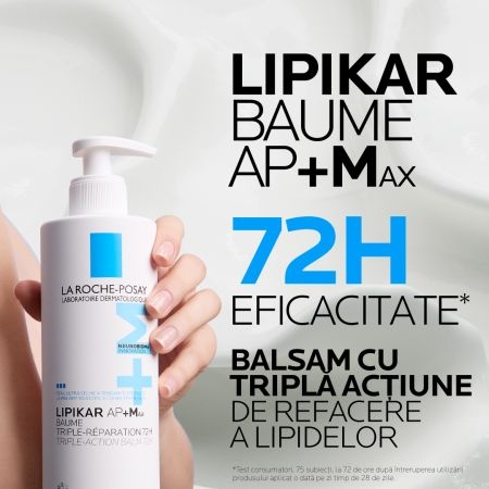 Balsam triplu reparator Lipikar Baume AP+Max, 400 ml, La Roche-Posay Balsam triplu reparator Lipikar Baume AP+Max, 400 ml, La Roche-Posay