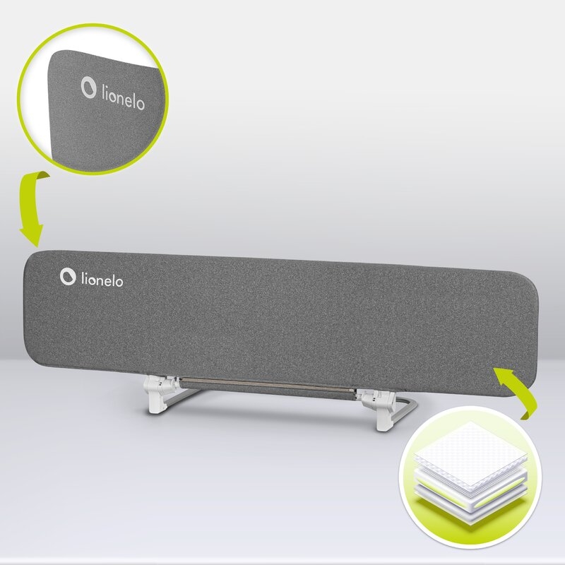 Bariera de protectie pentru pat, Lionelo, Lora XL, Pliabila, Sistem de blocare StandSafe, Geanta de transport inclusa, 150x46 cm, Conform cu BS 7972:2001+A1:2009, Gri Bariera de protectie pentru pat, Lionelo, Lora XL, Pliabila, Sistem de blocare StandSafe, Geanta de transport inclusa, 150x46 cm, Conform cu BS 7972:2001+A1:2009, Gri