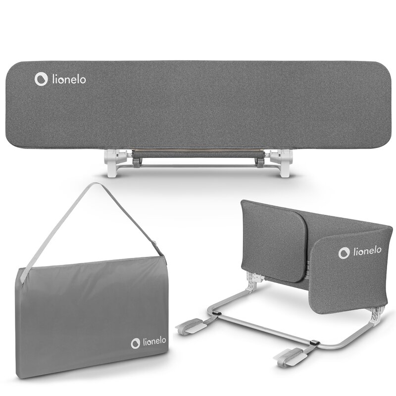 Bariera de protectie pentru pat, Lionelo, Lora XL, Pliabila, Sistem de blocare StandSafe, Geanta de transport inclusa, 150x46 cm, Conform cu BS 7972:2001+A1:2009, Gri Bariera de protectie pentru pat, Lionelo, Lora XL, Pliabila, Sistem de blocare StandSafe, Geanta de transport inclusa, 150x46 cm, Conform cu BS 7972:2001+A1:2009, Gri