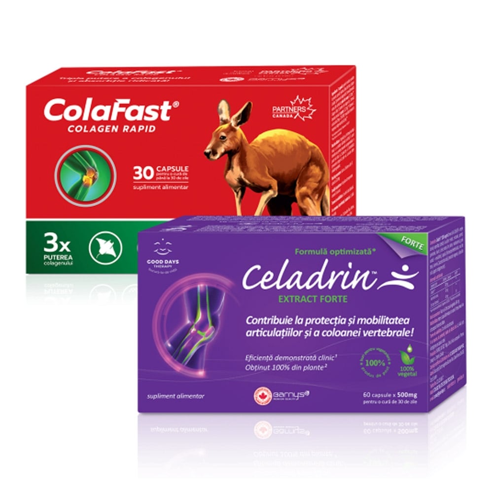 Celadrin Extract Forte 60compr + Colafast Colagen Rapid 30compr cadou