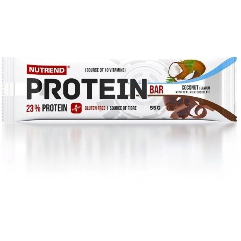 Baton cu aroma de cocos Protein Bar, 55 g, Nutrend Baton cu aroma de cocos Protein Bar, 55 g, Nutrend