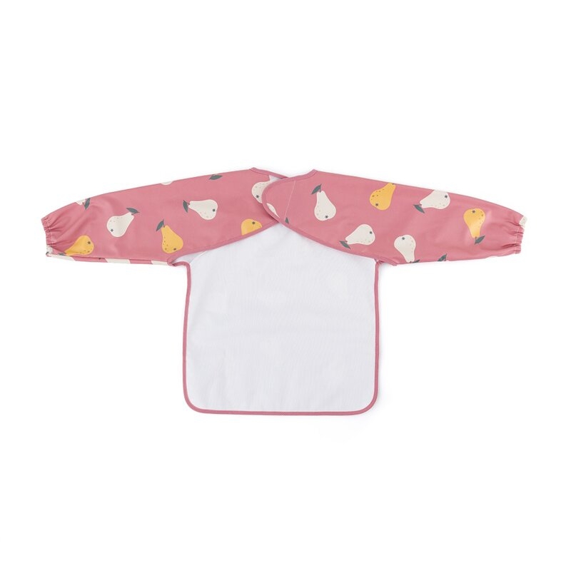 Baveta impermeabila, Petite&Mars, Cu maneci lungi, Usor de curatat, inchidere prin velcro, Dimensiune 38x42 cm, 24 luni+, Pink Pears Baveta impermeabila, Petite&Mars, Cu maneci lungi, Usor de curatat, inchidere prin velcro, Dimensiune 38x42 cm, 24 luni+, Pink Pears