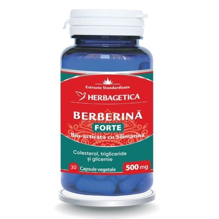 Berberina Forte, 30 capsule, Herbagetica Berberina Forte, 30 capsule, Herbagetica
