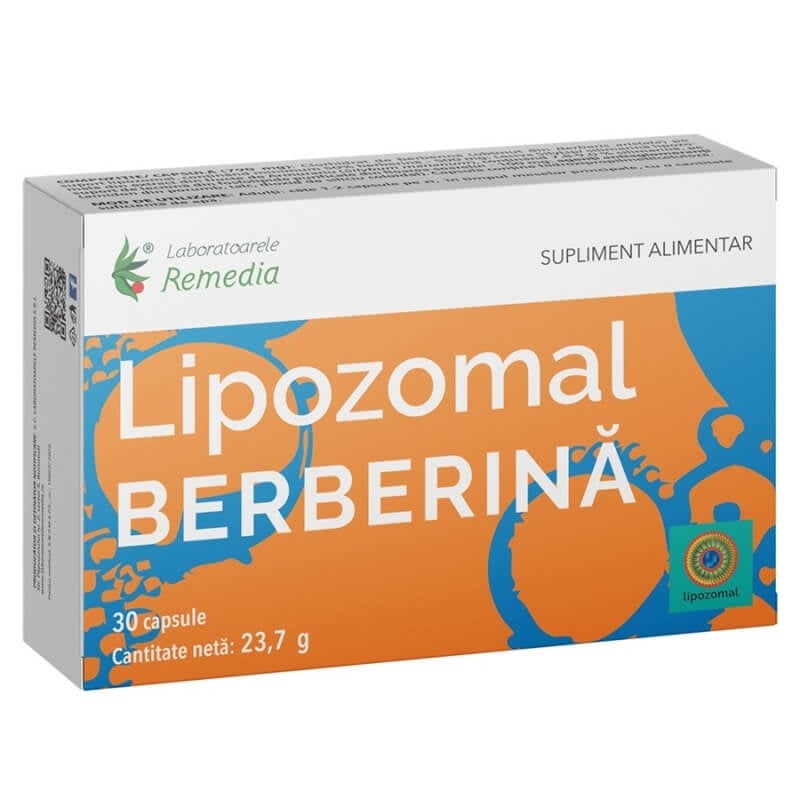 Berberina lipozomal, 30 capsule, Remedia Berberina lipozomal, 30 capsule, Remedia