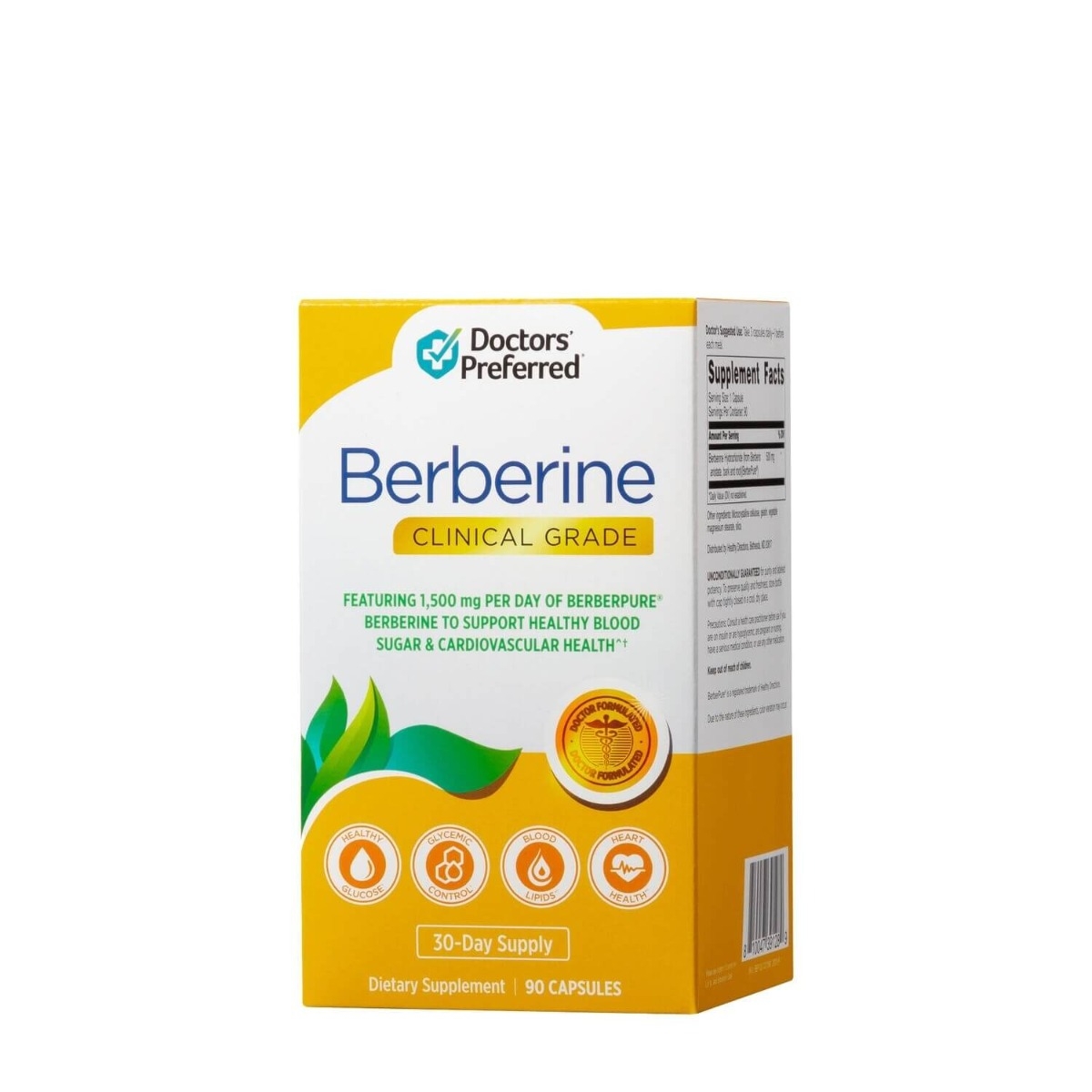 Berberine Clinical Grade, 500 mg, 90 capsule, Doctors Prefered Berberine Clinical Grade, 500 mg, 90 capsule, Doctors Prefered