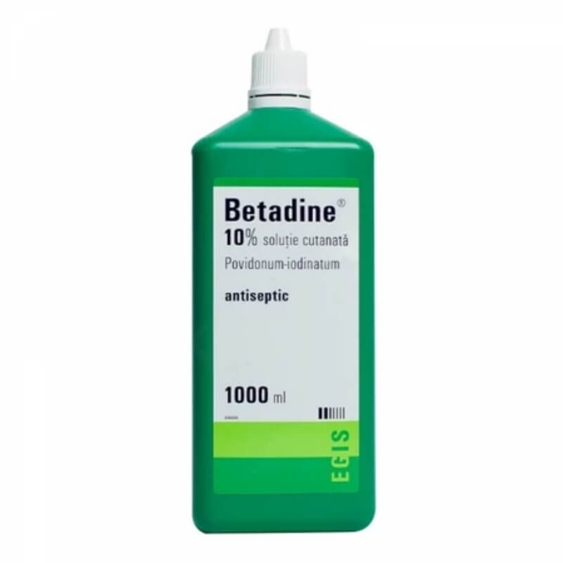 Betadine solutie, 100 mg/ml, 1000 ml, Egis Betadine solutie, 100 mg/ml, 1000 ml, Egis