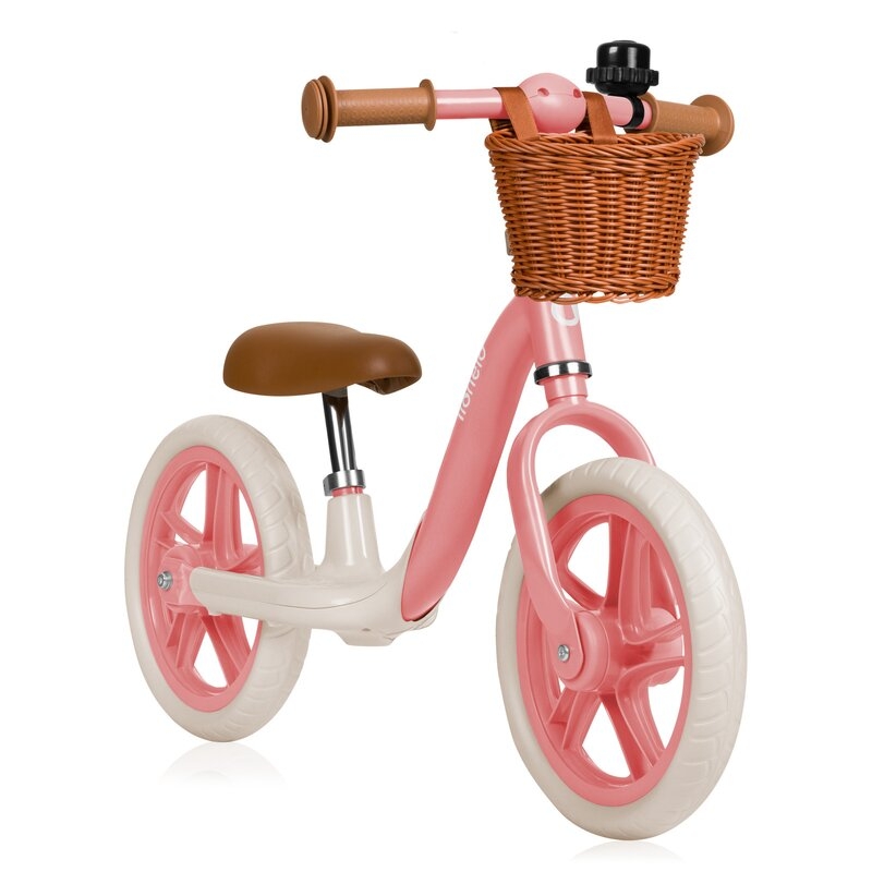 Bicicleta fara pedale, Lionelo, Alex Plus, Usoara, Cu ghidon si sa reglabile, Include cos depozitare si sonerie, Din otel, Cu roti din spuma EVA, 12 inch, Pink Rose Bicicleta fara pedale, Lionelo, Alex Plus, Usoara, Cu ghidon si sa reglabile, Include cos depozitare si sonerie, Din otel, Cu roti din spuma EVA, 12 inch, Pink Rose