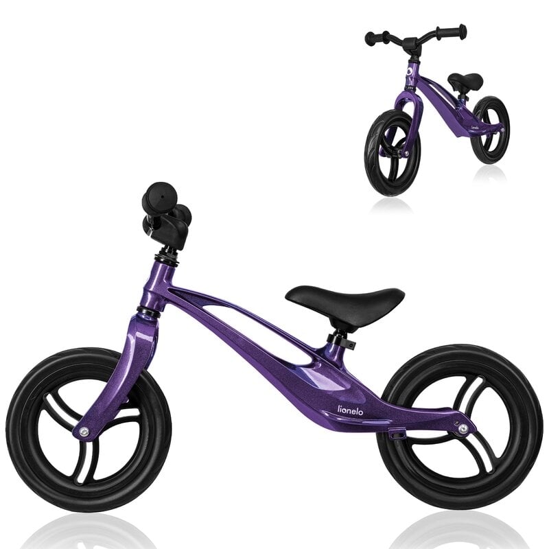 Bicicleta fara pedale, Lionelo, Bart, Usoara, Cu cadru din magneziu, Cu ghidon si sa reglabile, Greutate 3 Kg, 12 inch, Conform cu standardul european de securitate EN71, Purple Amethyst Bicicleta fara pedale, Lionelo, Bart, Usoara, Cu cadru din magneziu, Cu ghidon si sa reglabile, Greutate 3 Kg, 12 inch, Conform cu standardul european de securitate EN71, Purple Amethyst