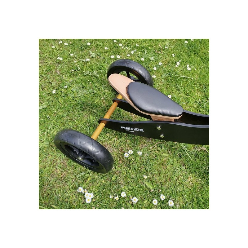 Bicicleta/tricicleta fara pedale din lemn, 2 in 1, Functie de bicicleta echilibru, Sa reglabila, Manere antiderapante, Roti ajustabile, 18 luni – 3 ani, Free2Move, Brown Black Bicicleta/tricicleta fara pedale din lemn, 2 in 1, Functie de bicicleta echilibru, Sa reglabila, Manere antiderapante, Roti ajustabile, 18 luni – 3 ani, Free2Move, Brown Black