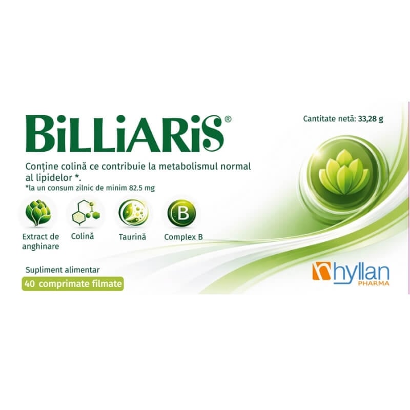 Billiaris, 40 comprimate, Hyllan Billiaris, 40 comprimate, Hyllan