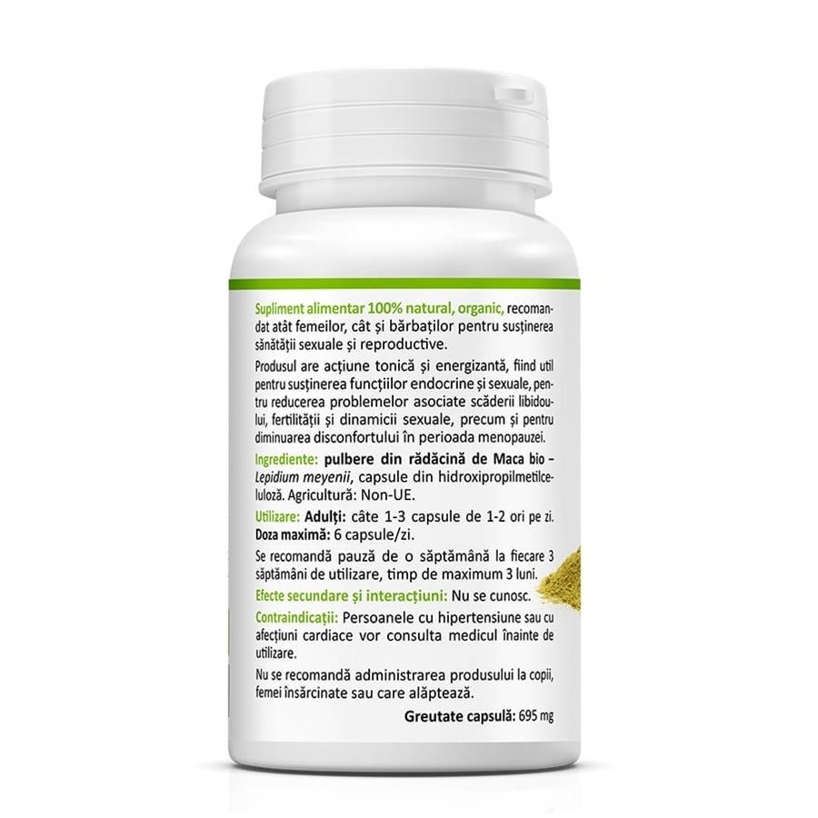Bio Maca 600 mg, 60 capsule, Zenyth Bio Maca 600 mg, 60 capsule, Zenyth
