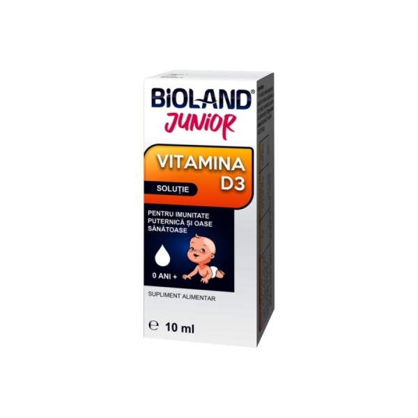 Bioland vitamina D3 Junior solutie, 10 ml, Biofarm Bioland vitamina D3 Junior solutie, 10 ml, Biofarm