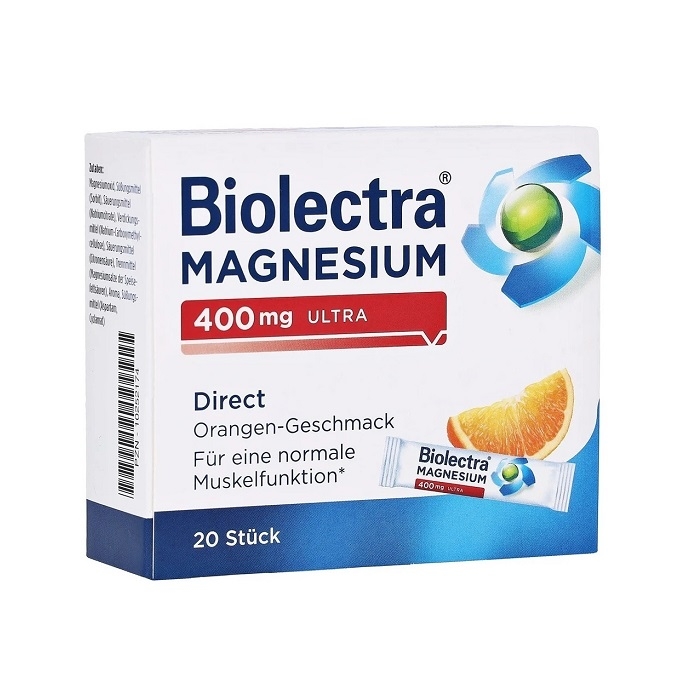 Biolectra Magnesium Direct Ultra, 400 mg, 20 plicuri, Hermes Arzneimittel Biolectra Magnesium Direct Ultra, 400 mg, 20 plicuri, Hermes Arzneimittel