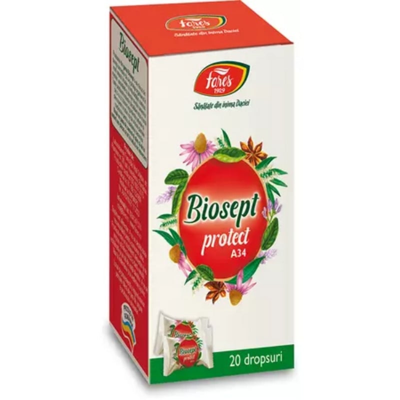 Biosept Protect A34, 20 dropsuri, Fares Biosept Protect A34, 20 dropsuri, Fares