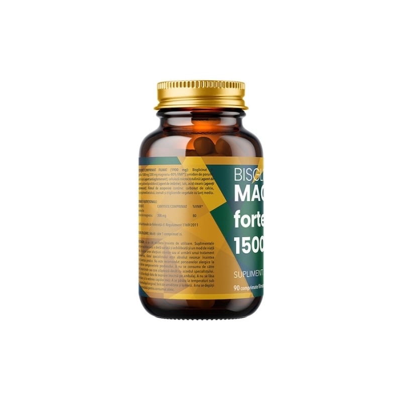 Bisglicinat de magneziu Forte 1500 mg, 90 comprimate, Remedia Bisglicinat de magneziu Forte 1500 mg, 90 comprimate, Remedia