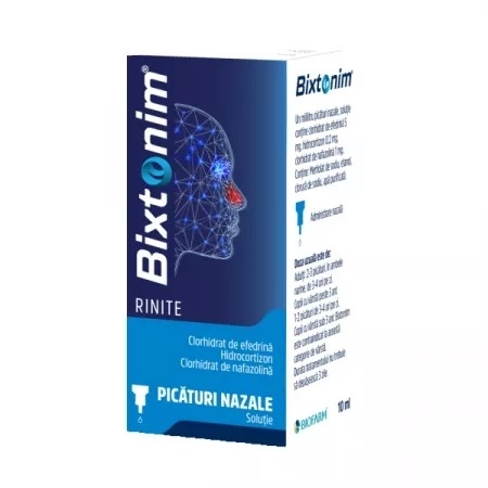 Bixtonim Rinite picaturi nazale solutie, 10 ml, Biofarm Bixtonim Rinite picaturi nazale solutie, 10 ml, Biofarm