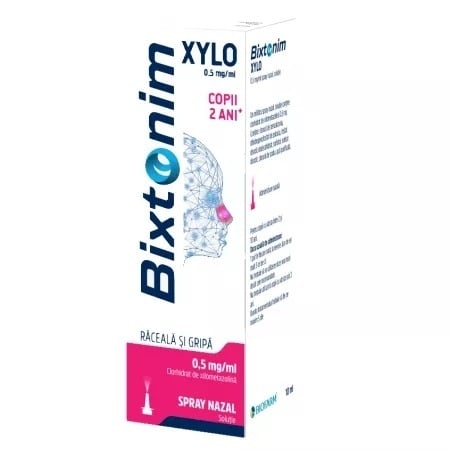 Bixtonim Xylo, 0,5 mg/ml spray nazal, solutie, 10 ml, Biofarm Bixtonim Xylo, 0,5 mg/ml spray nazal, solutie, 10 ml, Biofarm