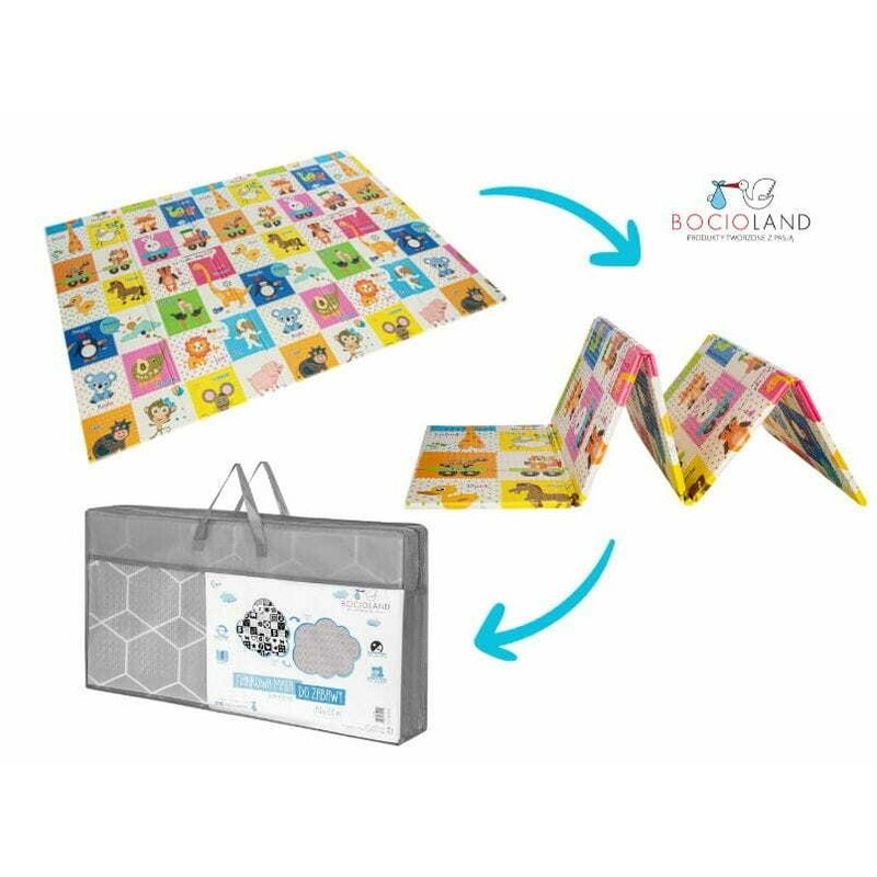 Bocioland - Covoras de joaca Happy Day, Pliabil, Protectie impotriva loviturilor, Dimensiune mare, 200 x 150 cm, Cu Imprimeu pe ambele parti, Potrivit pentru utlizare atat in interior, cat si in exterior Bocioland - Covoras de joaca Happy Day, Pliabil, Protectie impotriva loviturilor, Dimensiune mare, 200 x 150 cm, Cu Imprimeu pe ambele parti, Potrivit pentru utlizare atat in interior, cat si in exterior