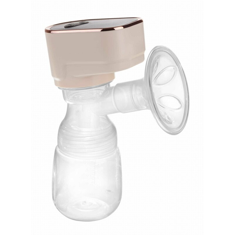 Bocioland - Pompa electrica de san, Clara, Modul de stimulare, Aspirare si functie masaj, Cu biberon si o suzeta, Pink Bocioland - Pompa electrica de san, Clara, Modul de stimulare, Aspirare si functie masaj, Cu biberon si o suzeta, Pink