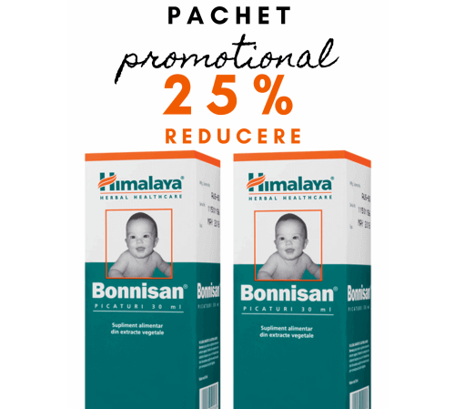 Bonnisan picaturi 30ml pachet 1+1-25%, Himalaya Bonnisan picaturi 30ml pachet 1+1-25%, Himalaya