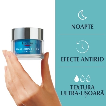 Booster de hidratare pentru noapte Hyaluron Filler, 50 ml, Eucerin